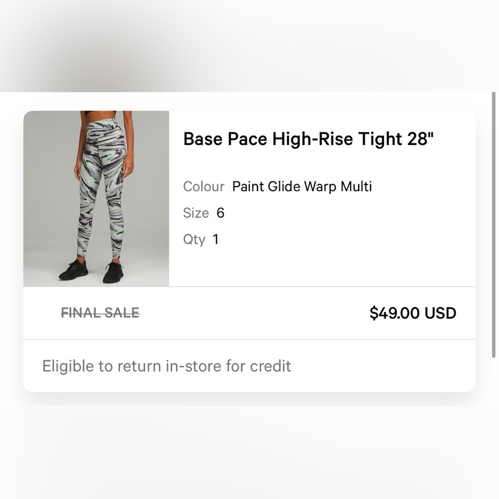 Base Pace High Rise Leggings